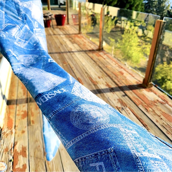 Versace x Fendi: Jean Denim Patchwork Flared Pants *RARE* (on Runway) - Picture 6 of 17